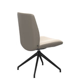 Mint Low Back Dining Chair - Paloma Fog - Matte Black Swivel Base - Armless