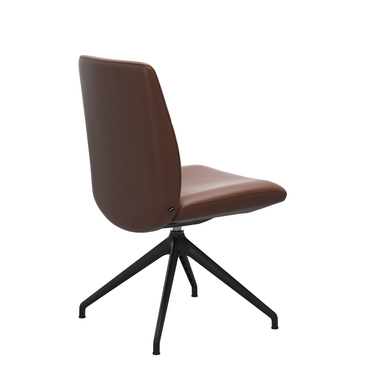 Mint Low Back Dining Chair - Paloma Copper - Matte Black Swivel Base - Armless