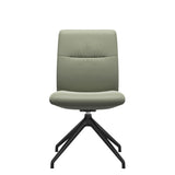 Mint Low Back Dining Chair - Paloma Shadow Green - Matte Black Swivel Base - Armless