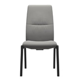 Mint High Back Dining Chair - Paloma Silver Grey - Black Wood - D100 Armless
