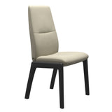 Mint High Back Dining Chair - Paloma Light Grey - Black Wood - D100 Armless