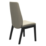 Mint High Back Dining Chair - Paloma Light Grey - Black Wood - D100 Armless