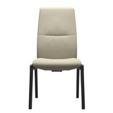Mint High Back Dining Chair - Paloma Light Grey - Black Wood - D100 Armless