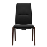 Mint High Back Dining Chair - Paloma Black - Walnut Wood - D100 Armless