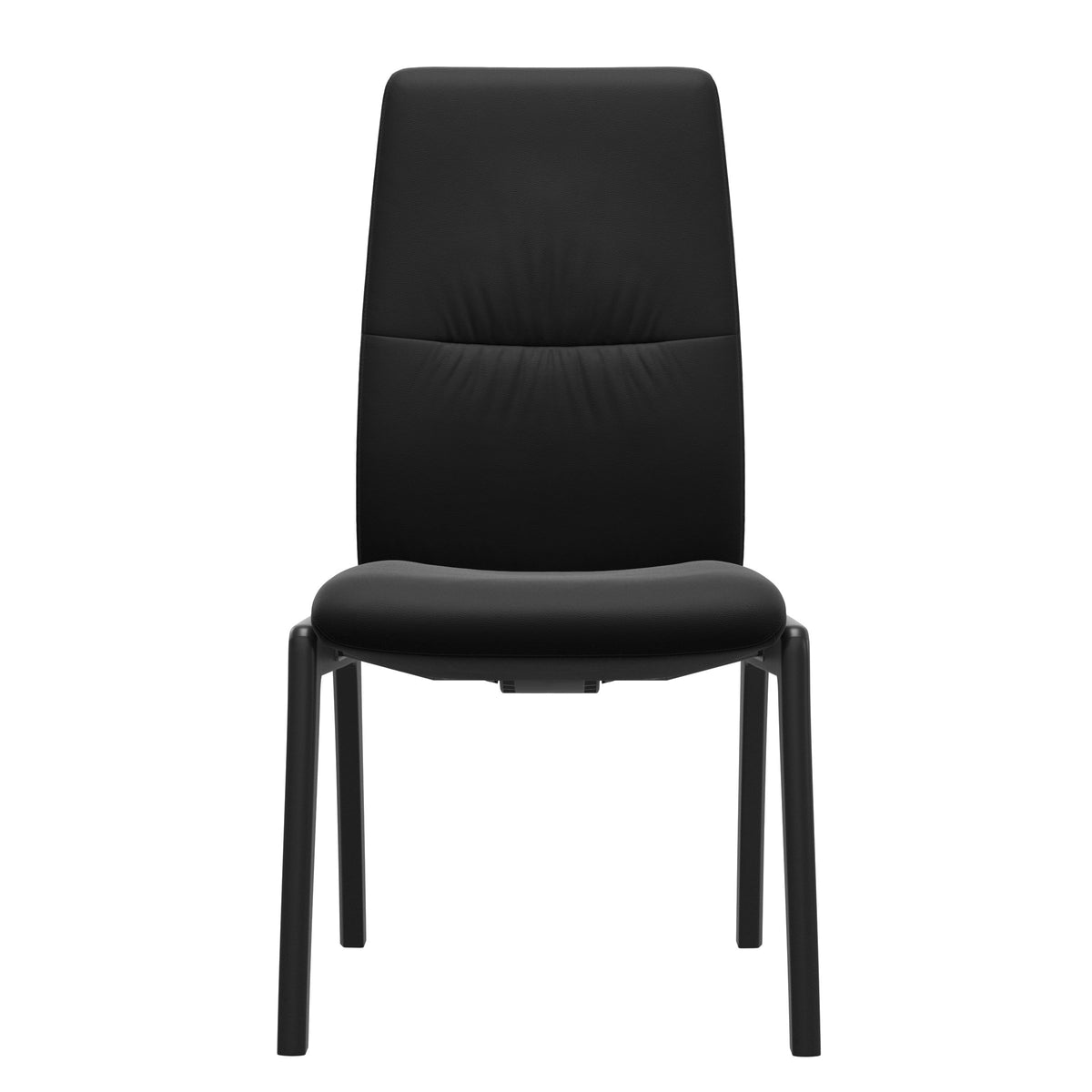 Mint High Back Dining Chair - Paloma Black - Black Wood - D100 Armless