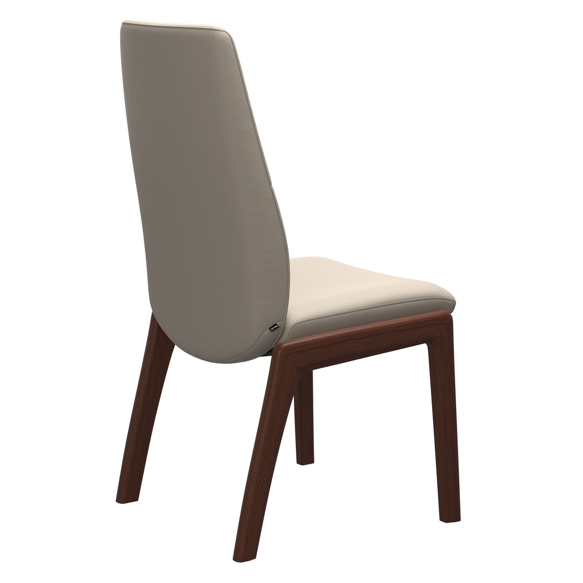 Mint High Back Dining Chair - Paloma Fog - Walnut Wood - D100 Armless