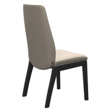 Mint High Back Dining Chair - Paloma Fog - Black Wood - D100 Armless