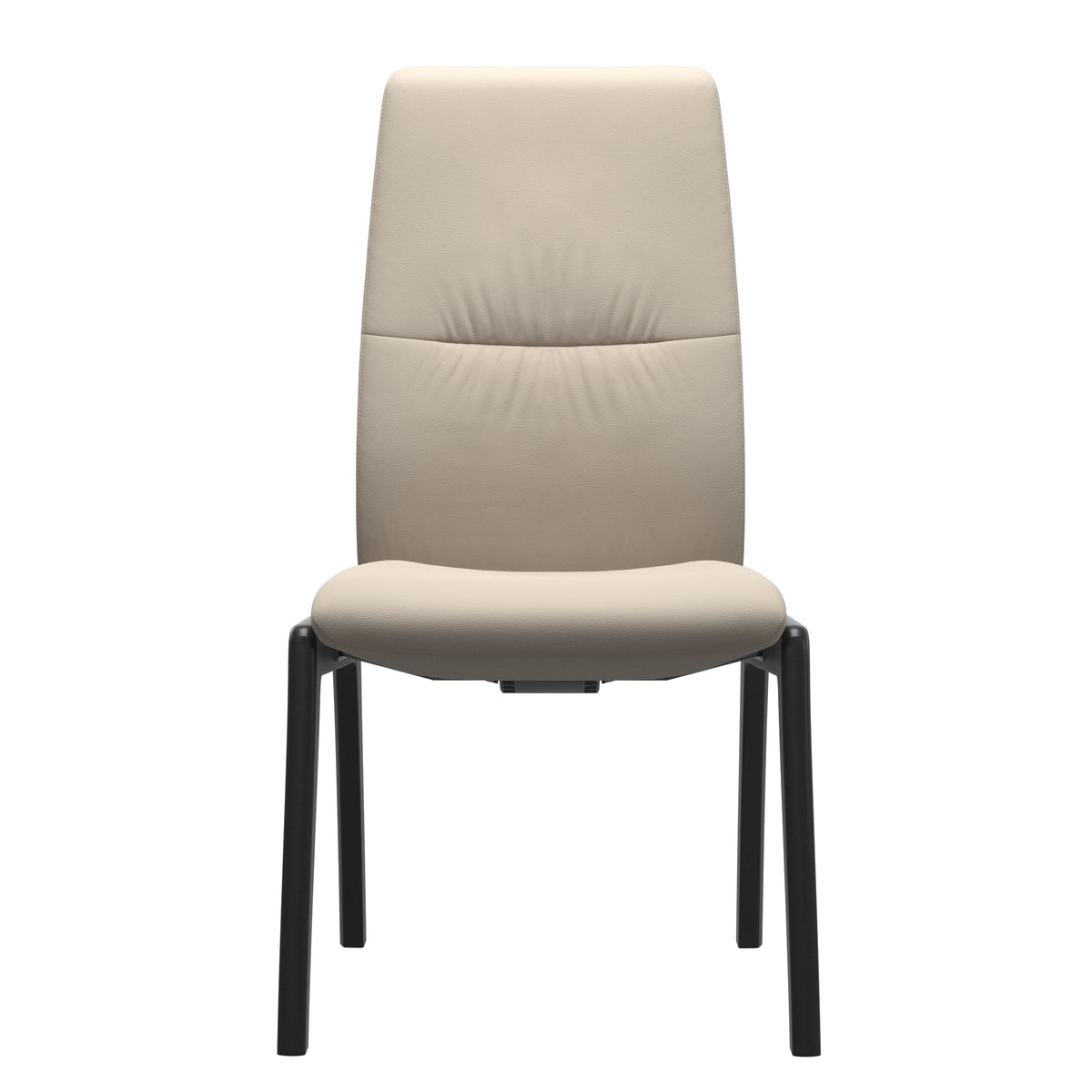 Mint High Back Dining Chair - Paloma Fog - Black Wood - D100 Armless
