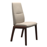 Mint High Back Dining Chair - Paloma Fog - Brown Wood - D100 Armless