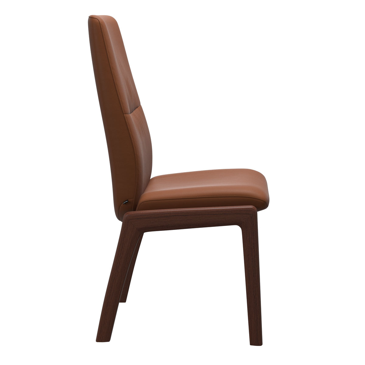 Mint High Back Dining Chair - Paloma New Cognac - Walnut Wood - D100 Armless