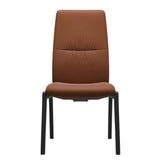 Mint High Back Dining Chair - Paloma New Cognac - Black Wood - D100 Armless
