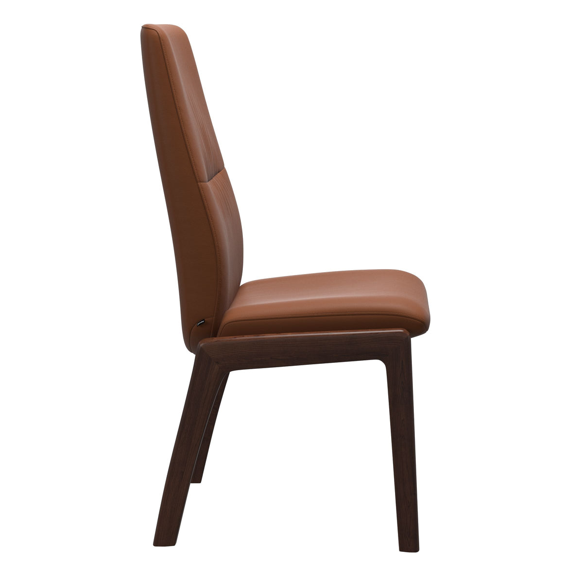 Mint High Back Dining Chair - Paloma New Cognac - Brown Wood - D100 Armless