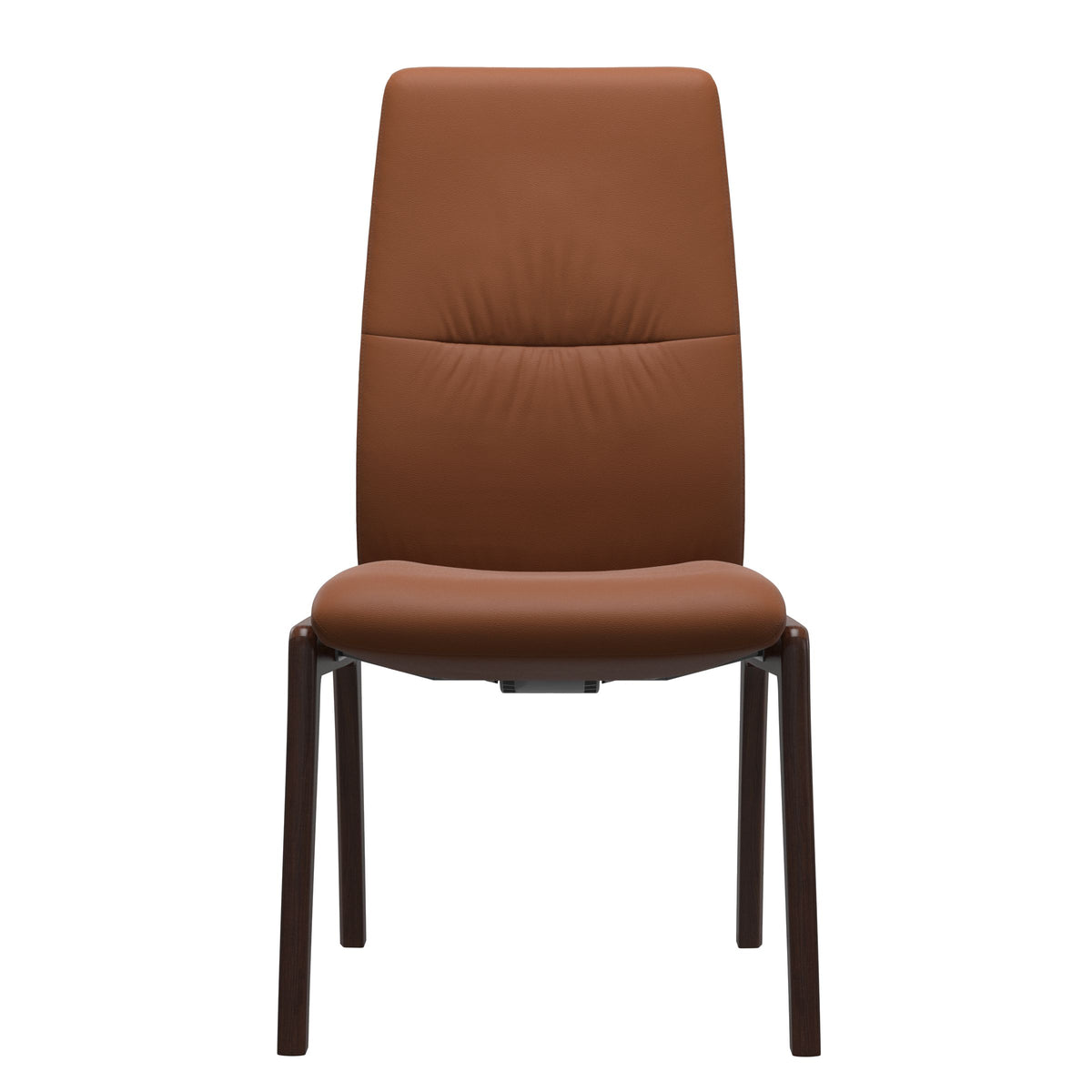 Mint High Back Dining Chair - Paloma New Cognac - Brown Wood - D100 Armless