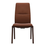 Mint High Back Dining Chair - Paloma Copper - Walnut Wood - D100 Armless