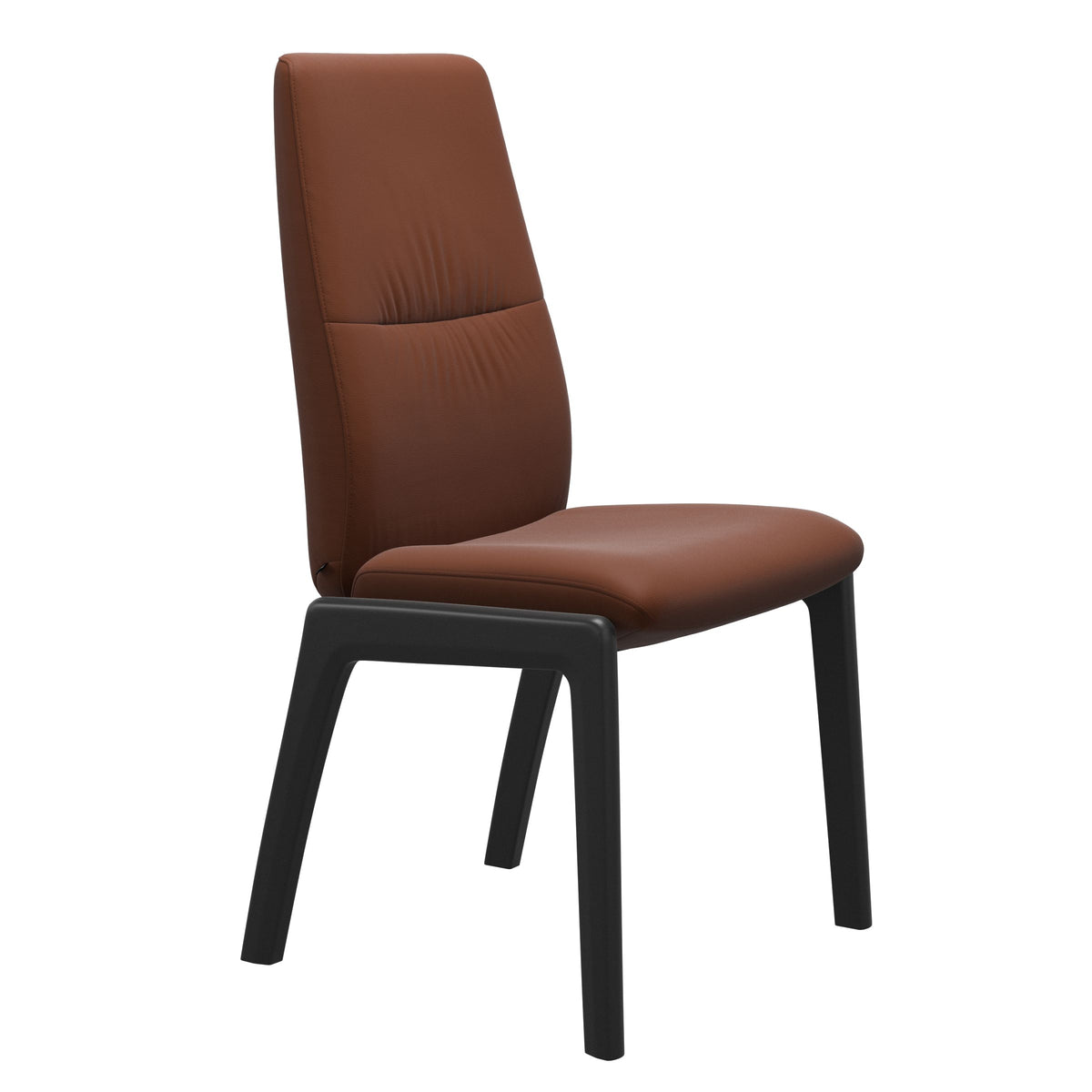 Mint High Back Dining Chair - Paloma Copper - Black Wood - D100 Armless