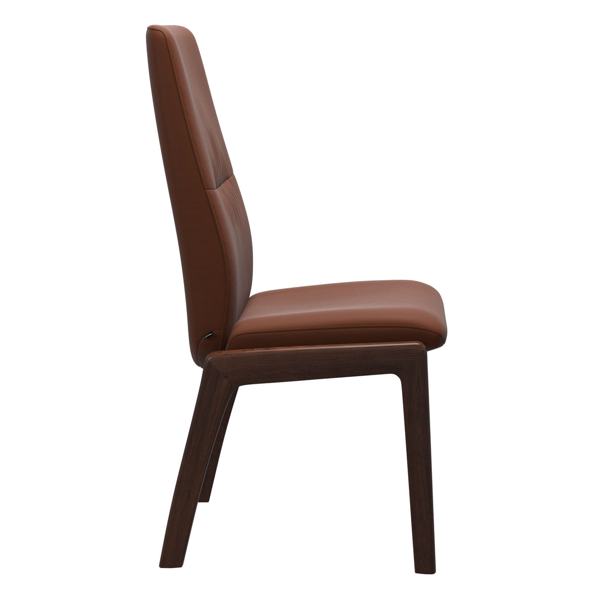Mint High Back Dining Chair - Paloma Copper - Brown Wood - D100 Armless