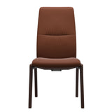 Mint High Back Dining Chair - Paloma Copper - Brown Wood - D100 Armless