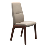 Mint High Back Dining Chair - Paloma Mushroom - Walnut Wood - D100 Armless