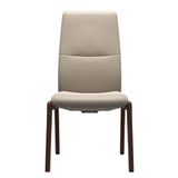 Mint High Back Dining Chair - Paloma Mushroom - Walnut Wood - D100 Armless
