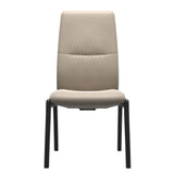 Mint High Back Dining Chair - Paloma Mushroom - Black Wood - D100 Armless