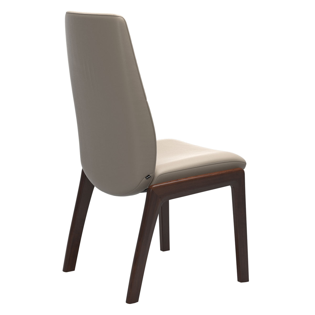 Mint High Back Dining Chair - Paloma Mushroom - Brown Wood - D100 Armless