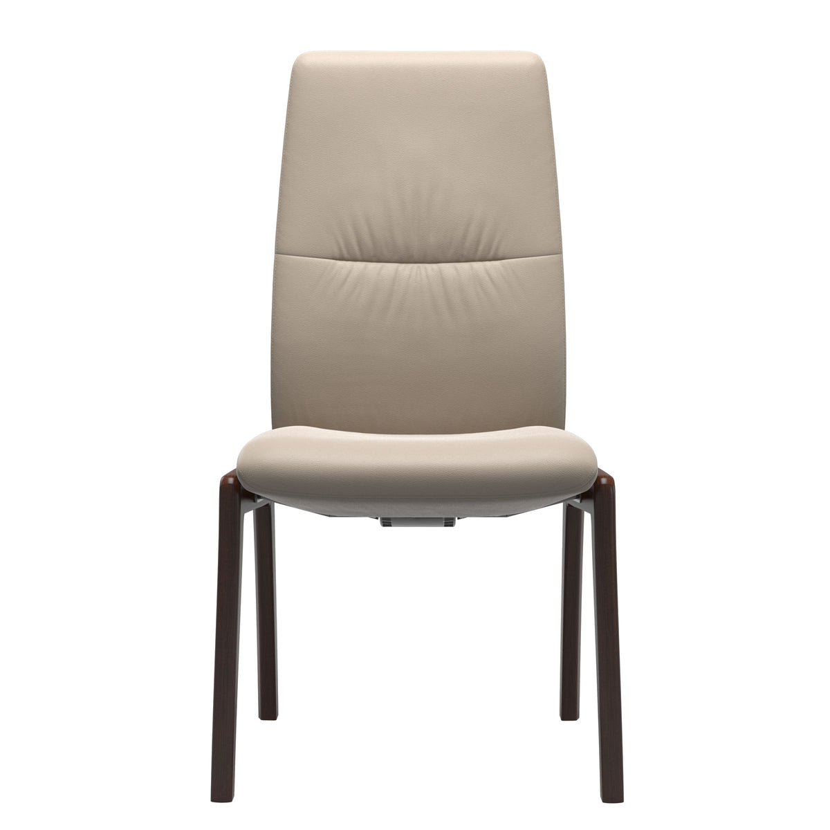 Mint High Back Dining Chair - Paloma Mushroom - Brown Wood - D100 Armless