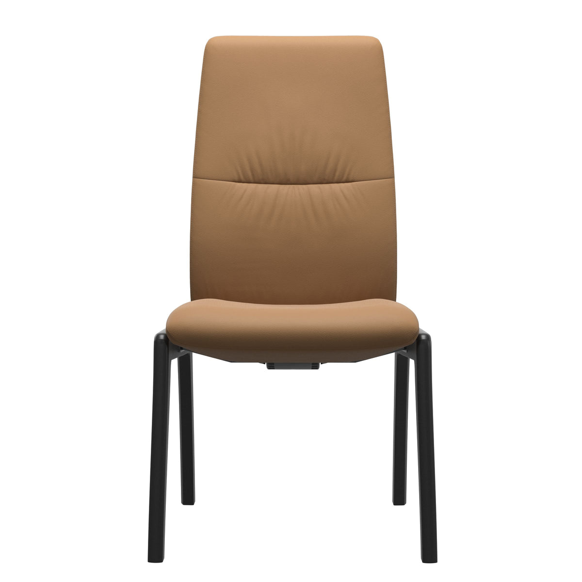 Mint High Back Dining Chair - Paloma Taupe - Black Wood - D100 Armless