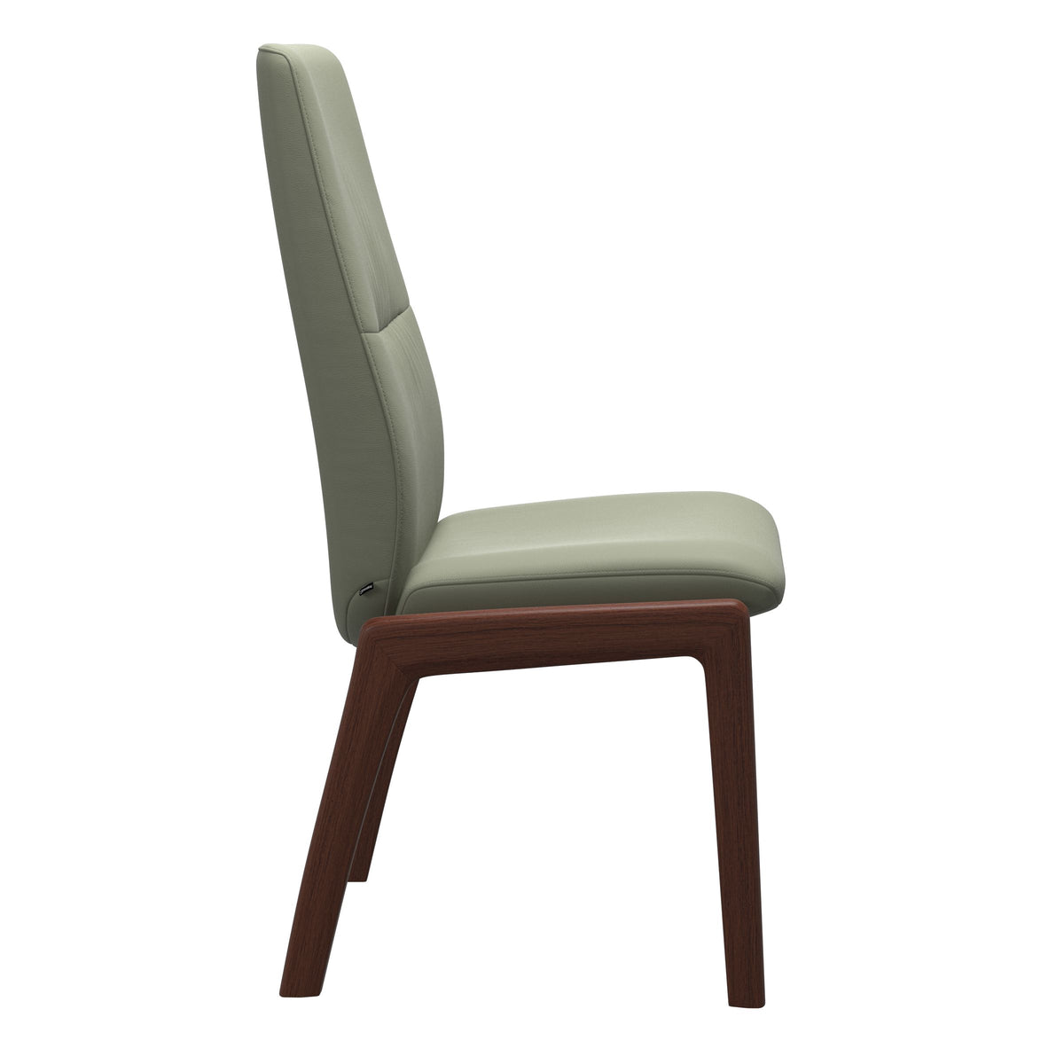 Mint High Back Dining Chair - Paloma Shadow Green - Walnut Wood - D100 Armless