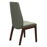 Mint High Back Dining Chair - Paloma Shadow Green - Walnut Wood - D100 Armless