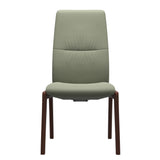 Mint High Back Dining Chair - Paloma Shadow Green - Walnut Wood - D100 Armless