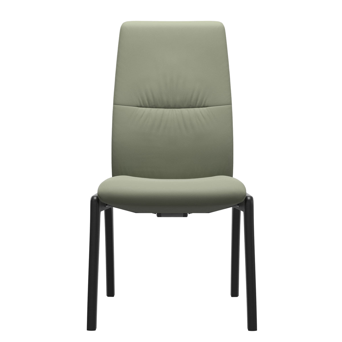 Mint High Back Dining Chair - Paloma Shadow Green - Black Wood - D100 Armless