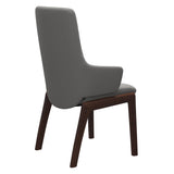 Mint High Back Dining Chair - Paloma Silver Grey - Brown Wood - D100 Armchair