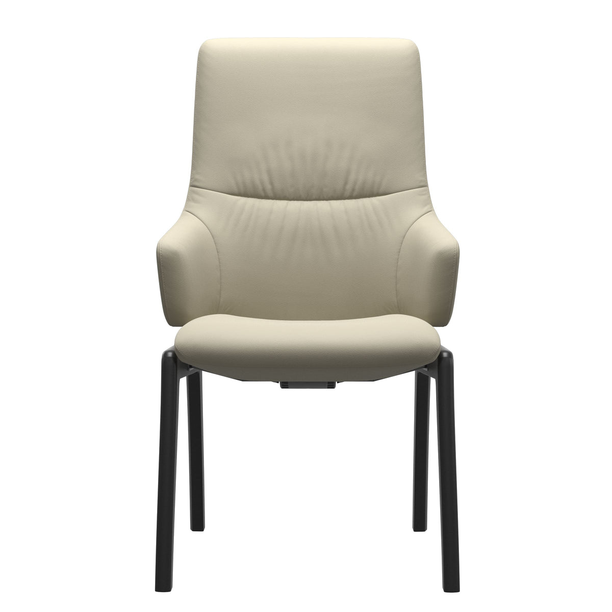 Mint High Back Dining Chair - Paloma Light Grey - Black Wood - D100 Armchair