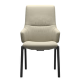 Mint High Back Dining Chair - Paloma Light Grey - Black Wood - D100 Armchair