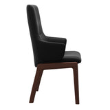 Mint High Back Dining Chair - Paloma Black - Walnut Wood - D100 Armchair