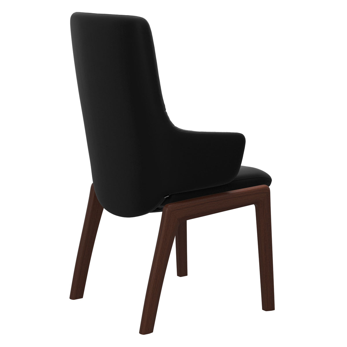 Mint High Back Dining Chair - Paloma Black - Walnut Wood - D100 Armchair