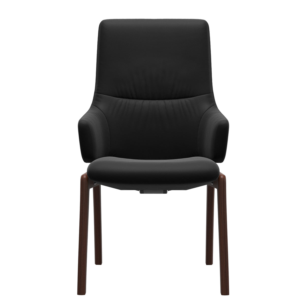 Mint High Back Dining Chair - Paloma Black - Walnut Wood - D100 Armchair