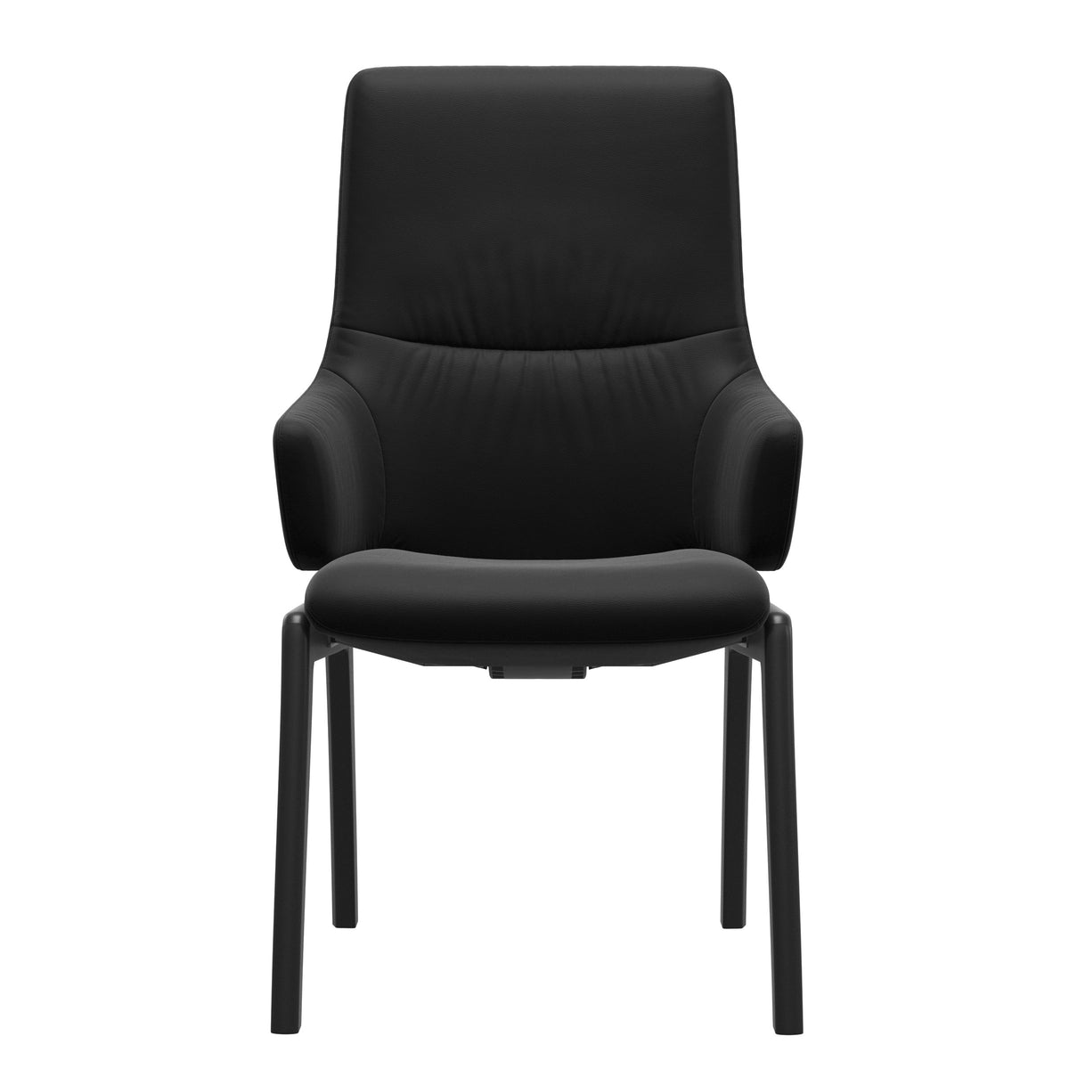 Mint High Back Dining Chair - Paloma Black - Black Wood - D100 Armchair