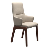 Mint High Back Dining Chair - Paloma Fog - Walnut Wood - D100 Armchair