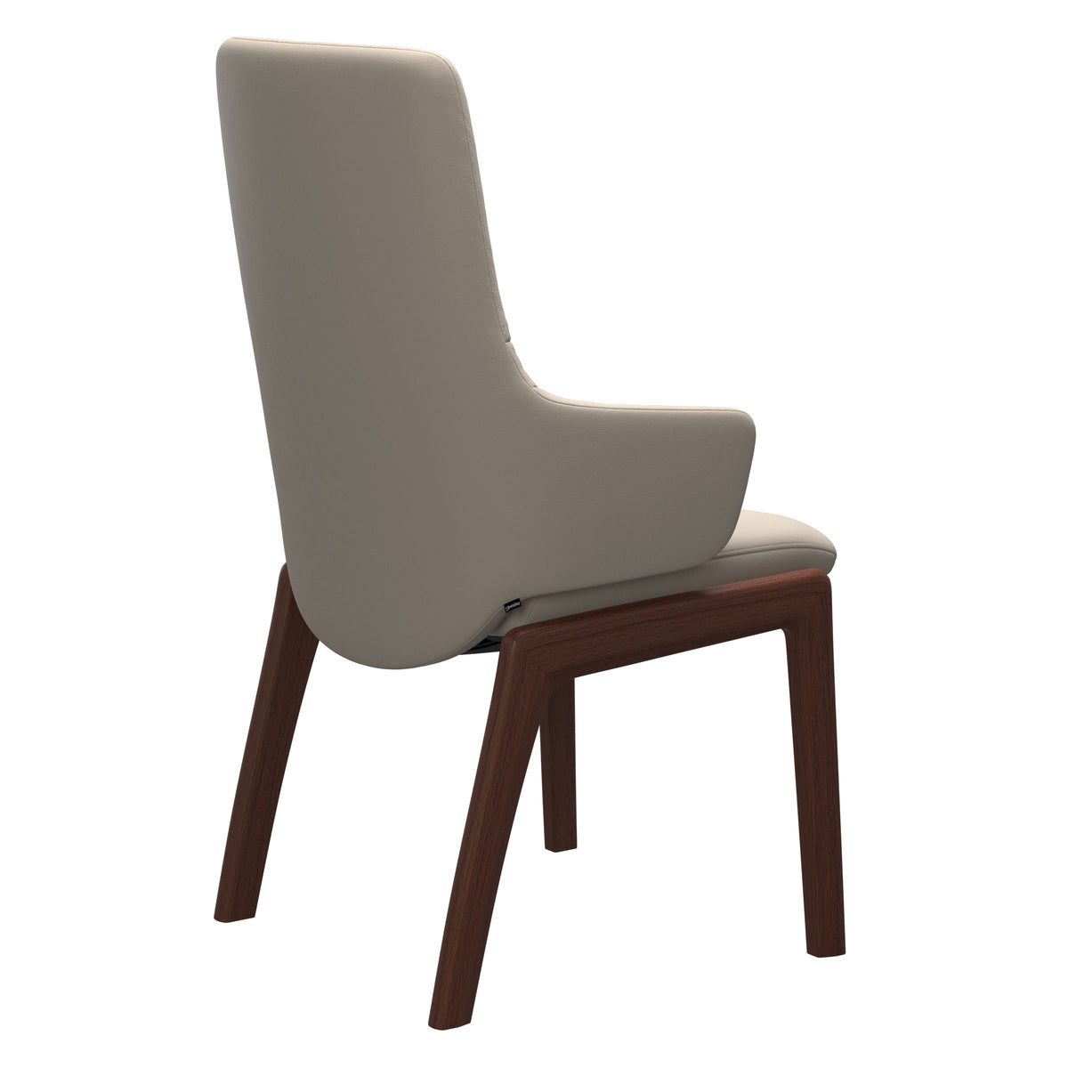 Mint High Back Dining Chair - Paloma Fog - Walnut Wood - D100 Armchair