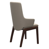 Mint High Back Dining Chair - Paloma Fog - Brown Wood - D100 Armchair