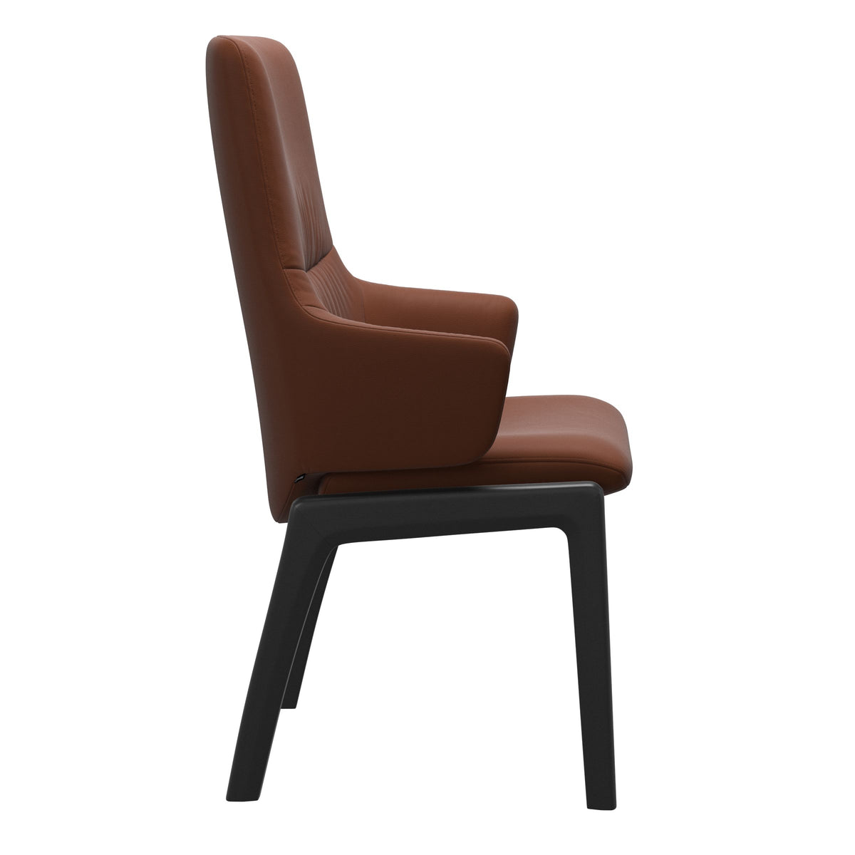 Mint High Back Dining Chair - Paloma Copper - Black Wood - D100 Armchair