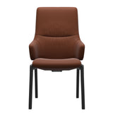 Mint High Back Dining Chair - Paloma Copper - Black Wood - D100 Armchair