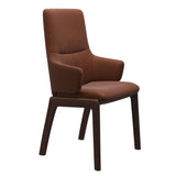 Mint High Back Dining Chair - Paloma Copper - Brown Wood - D100 Armchair