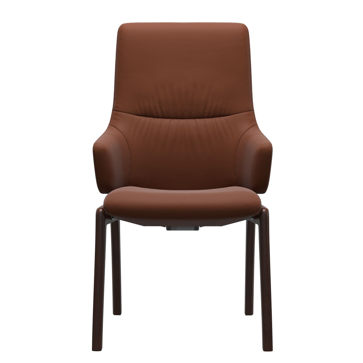 Mint High Back Dining Chair - Paloma Copper - Brown Wood - D100 Armchair
