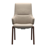 Mint High Back Dining Chair - Paloma Mushroom - Walnut Wood - D100 Armchair