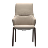 Mint High Back Dining Chair - Paloma Mushroom - Brown Wood - D100 Armchair
