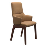 Mint High Back Dining Chair - Paloma Taupe - Walnut Wood - D100 Armchair