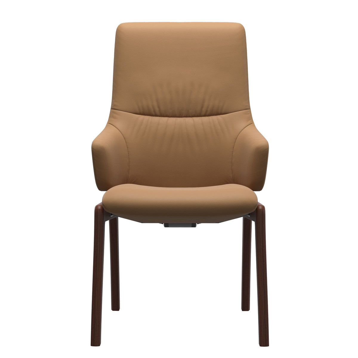 Mint High Back Dining Chair - Paloma Taupe - Walnut Wood - D100 Armchair