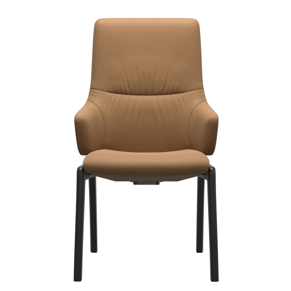 Mint High Back Dining Chair - Paloma Taupe - Black Wood - D100 Armchair